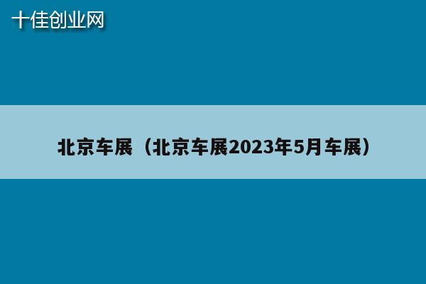 北京车展（北京车展2023年5月车展）